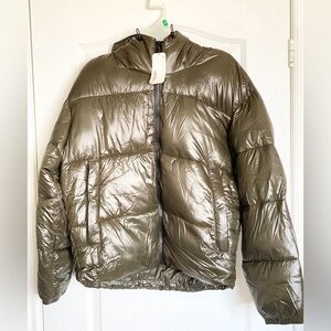 Abercrombie & Fitch Puffer Primaloft Jacket Winter Coat Mens Olive Green Size M